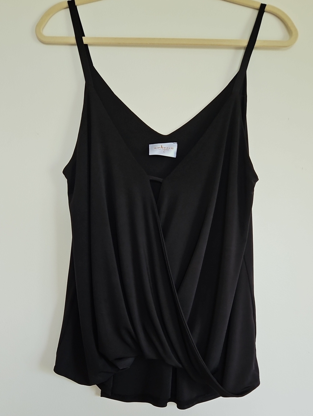 Embrace Draped V-Neck Top Size Large
